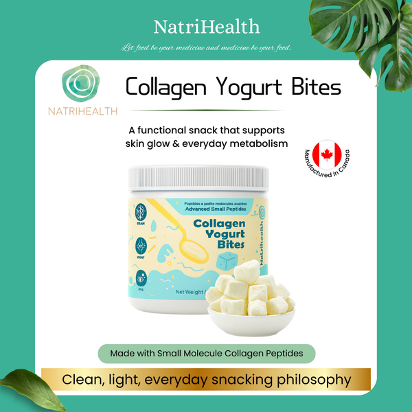 Collagen Yogurt Bites – Greek Yogurt Collagen Peptide Snack for Skin Glow & Daily Metabolic Balance | Bite-Sized Protein Treat with Small Molecule Collagen | Lightly Sweetened with Apple Juice, Low Sugar | Guilt-Free Snack