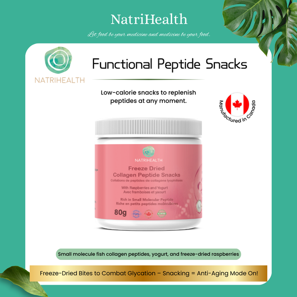 Natrihealth Collagen Peptide Snack – Raspberry Flavor 80g| Nourish Skin, Boost Radiance, Antioxidant| Collagen for Skin Hydration & Firmness, Collagen + Raspberry for Cardiovascular Support| Healthy Low-Calorie Collagen Snack