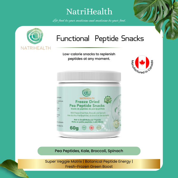 Natrihealth Freeze-Dried Pea Peptide Snacks 60g| Kale, Spinach & Broccoli | Pea Protein for Muscle Building & Skin Health, Spinach & Kale Snacks for Immune Support, Detox & Wellness| Super Greens & Plant-Based Protein