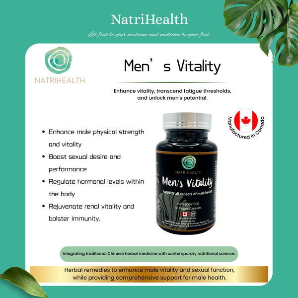 Natrihealth Men’s Vitality | Maca + Horny Goat Weed + Polygonatum | Boosts Sexual Health, Physical Energy & Endurance | Enhances Performance & Libido Support | 60 Veggie Capsules