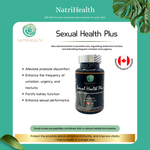 Natrihealth Sexual Health Plus | Collagen peptide+Maca+Goji | Support Prostate Health, Enhances male sexual function, alleviates discomfort caused by prostate enlargement, such as frequent urination, urgency, and nocturia | 60 veggie capules