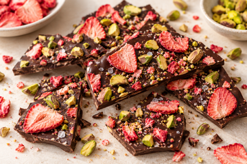 Strawberry Pistachio Chocolate Bark