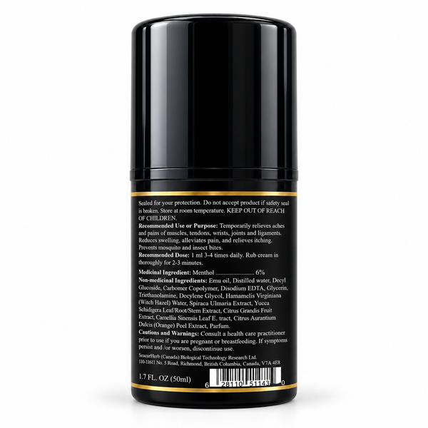 Natrihealth Emu Oil Muscle Heal Cream:  Emu Oil Muscle Recovery Cream 50ml | Natural Pain Relief for Sore Muscles & Joints | Anti-Inflammatory, Deep Hydration & Fast Absorption | Sports & Travel Essential | All natural, herbal formula