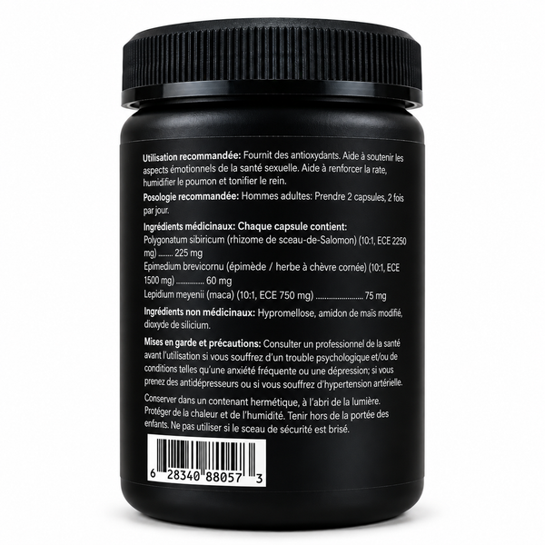 Natrihealth Men’s Vitality | Maca + Horny Goat Weed + Polygonatum | Boosts Sexual Health, Physical Energy & Endurance | Enhances Performance & Libido Support | 60 Veggie Capsules