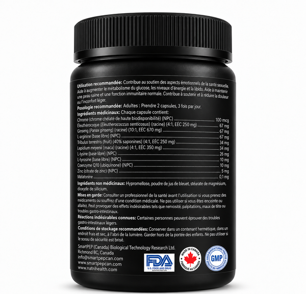 Natrihealth Sexual Health Plus | Collagen peptide+Maca+Goji | Support Prostate Health, Enhances male sexual function, alleviates discomfort caused by prostate enlargement, such as frequent urination, urgency, and nocturia | 60 veggie capules
