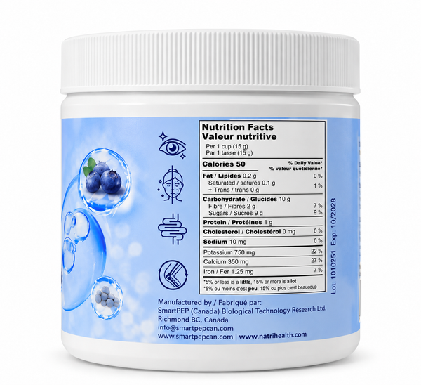 Natrihealth Peptide Snacks 50g – Collagen Protein Ball with Freeze-Dried Blueberries | Beauty & Energy Boosting Superfood | Collagen peptide snack for skin and joints, gut health and digestion | On-the-go collagen energy balls with blueberries
