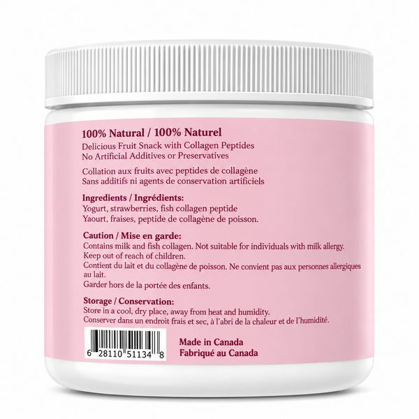 Natrihealth Collagen Peptide Snack – Strawberry Flavor 80g | Nourish Skin, Boost Glow, Healthy Beauty Snack| Collagen for Skin Health, Anti-Aging, High-Protein, Glow-Boosting