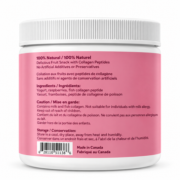Natrihealth Collagen Peptide Snack – Raspberry Flavor 80g| Nourish Skin, Boost Radiance, Antioxidant| Collagen for Skin Hydration & Firmness, Collagen + Raspberry for Cardiovascular Support| Healthy Low-Calorie Collagen Snack