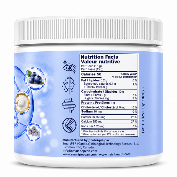 Natrihealth Collagen Peptide Snack – Blueberry Flavor 80g |  Skin Nourishment, Antioxidant, Vision & Joint Support | Collagen for Skin Elasticity & Hydration, Joint & Bone Strength, Eye Health & Vision Protection| Healthy Low-Calorie Collagen Snack