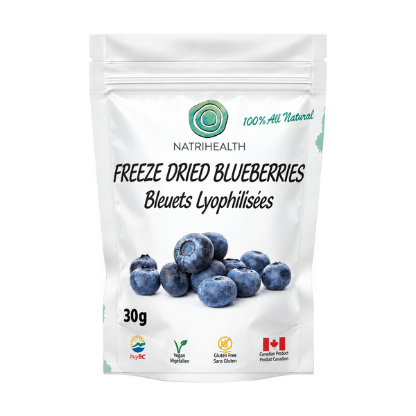 Natrihealth Freeze-Dried Blueberries 30g – 100% Natural, Antioxidant-Rich, Crispy & Sweet Superfood Snack | No Added Sugar | eye health and vision, brain health, and digestion