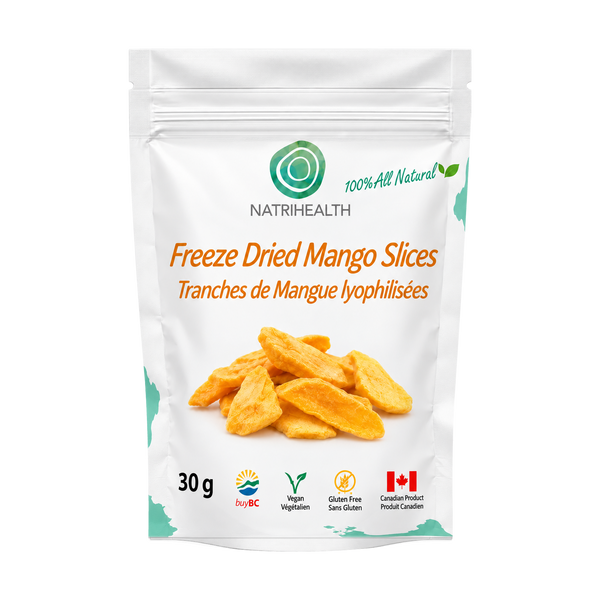 Natrihealth Freeze-Dried Mango Slices 30g – 100% Natural, Crispy & Sweet | No Added Sugar | Healthy Snack & Smoothie Topping