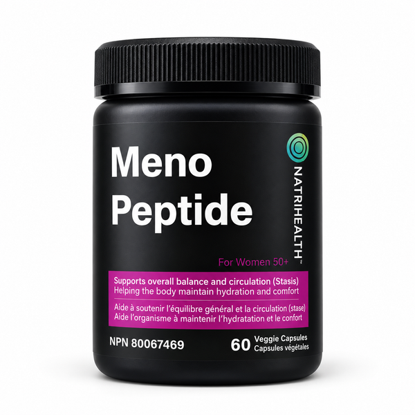 Natrihealth Meno Peptide | Peptides + Herbal Formula |Menopause Supplements with Saffron Extract, Dong Quai | Hot Flashes Relief, Night Sweats | Hormone Balance Support for Mood Swings & Perimenopause & Menstrual Regulation|  60 veggie capsules