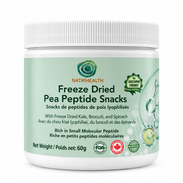 Natrihealth Freeze-Dried Pea Peptide Snacks 60g| Kale, Spinach & Broccoli | Pea Protein for Muscle Building & Skin Health, Spinach & Kale Snacks for Immune Support, Detox & Wellness| Super Greens & Plant-Based Protein